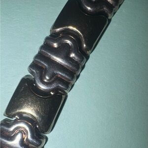Sterling Silver 925 VTG Bulgari Parentesi Two-tone Made In Italy Bracelet 7.50